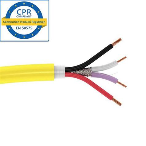 CTRL-2 LSZH SCP UNIVERSAL CONTROL CABLE 4-CORE 2X 22AWG + 2X 16AWG SHIELD YELLOW DCA RATED 152.5M