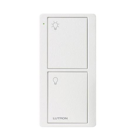 Lutron Pico Controller Light 2 Button Matte Black - Arctic White