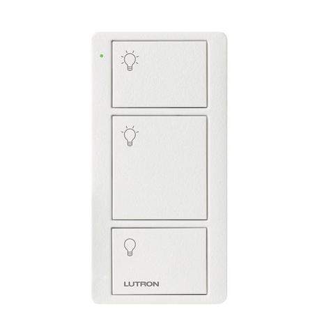 Lutron Pico Controller Light 3 Button Matte Black - Arctic White