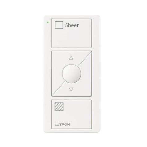 Lutron Pico Controller Sheer 3 Button with Raise & Lower Matte Black - Arctic White