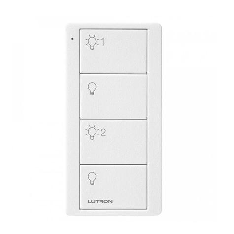 Lutron Pico Controller Light 2 Group 4 Button Matte Black - Arctic White