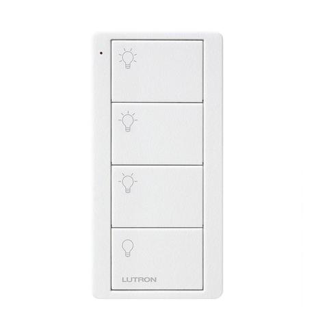 Lutron Pico Controller Light Scene 4 Button Matte Black - Arctic White