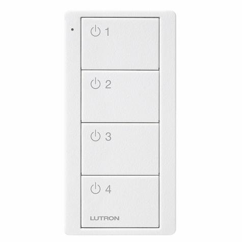 Lutron Pico Controller Light 4 Group Toggle 4 Button Matte Black - Arctic White