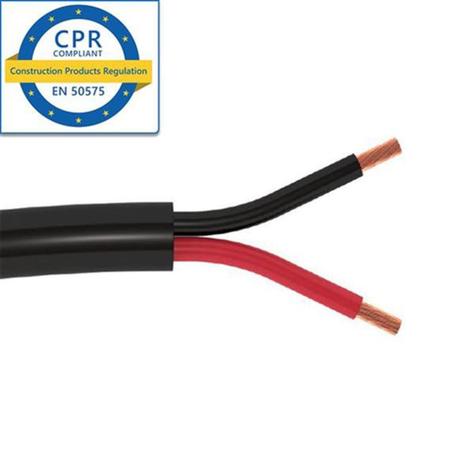 SCP 14/2 speaker cable OFC indoor/outdoor, Dca-s3,d2,a3 rated, black, 152m