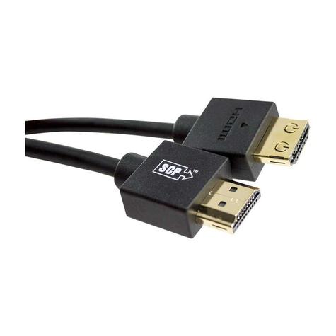 SCP Premium Cert UltraThin HDMI cable 4K@60 4:4:4 (2160p) full 18Gbps, BT.2020, HDR Snug-Tite