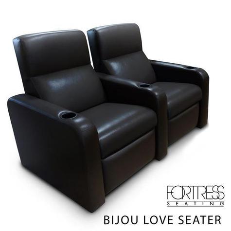 Bijou Loveseat Cinema Chair Faux Leather
