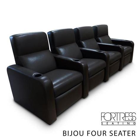 Bijou 4 Seater Cinema Chair Faux Leather