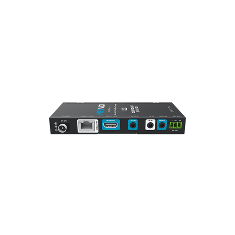 Netvio 40m 4K/60 HDR | 70m 1080p | HDBaseT receiver with 2-way IR, RS-232, PoC.