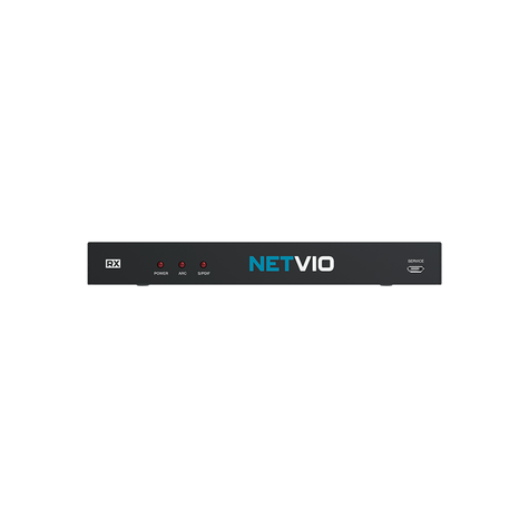 Netvio 40m 4K/60 HDR | 70m 1080p | HDBaseT receiver with ARC, 2-way IR, RS-232 & PoC. 