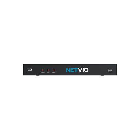 Netvio 40m 4K/60 HDR | 70m 1080p | HDBaseT receiver with ARC, 2-way IR, RS-232 & PoC.