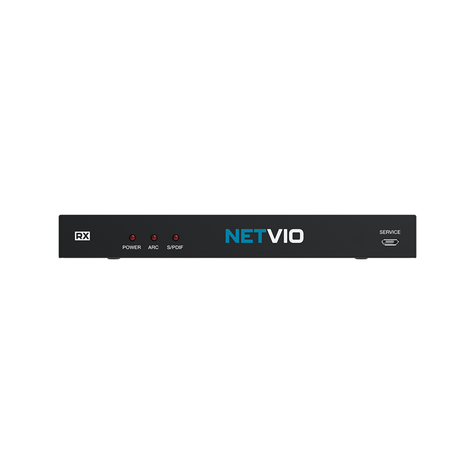 Netvio 70m 4K/60 HDR | 100m 1080p | HDBaseT receiver with Ethernet, ARC, 2-way IR, RS-232 & PoC.  