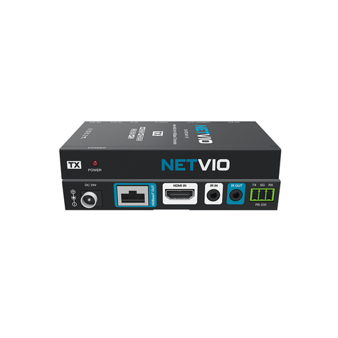 Netvio 40m 4K Ultra HD | 70m 1080p | HDBaseT extender with 2-way IR, RS-232 & 2-way PoC. 