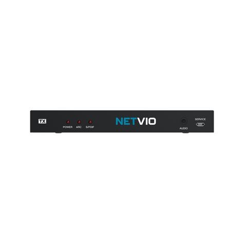 Netvio 70m 4K/60 HDR | 100m 1080p | HDBaseT extender with Ethernet, ARC, 2-way IR, RS-232 & 2-way PoC. 