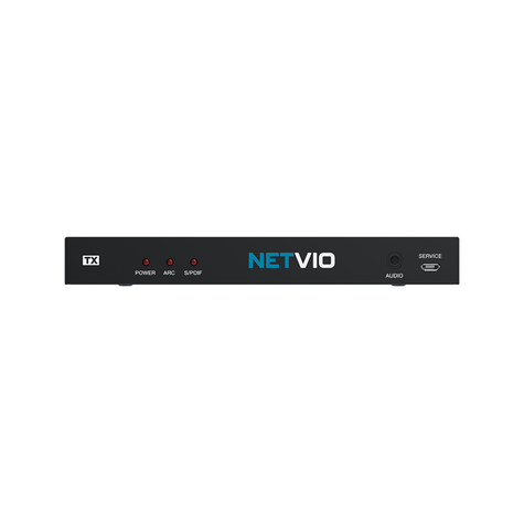 Netvio 70m 4K/60 HDR | 100m 1080p | HDBaseT extender with Ethernet, ARC, 2-way IR, RS-232 & 2-way PoC.