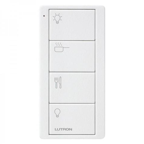 Lutron Pico Switch Kitchen Keypad 4 Button Matte Black - Arctic White