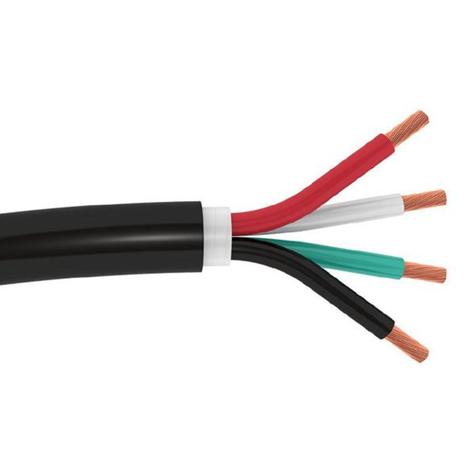 SCP Direct Burial gel filled speaker cable, 4-core 14 AWG 105 strand Oxygen Free Copper, black,100m
