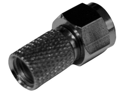 QUALITY Screw F Plug 1mm BLACK RG6/100 (100)