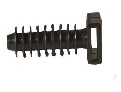 9MM Black Cable Tie Wall Plug (100)
